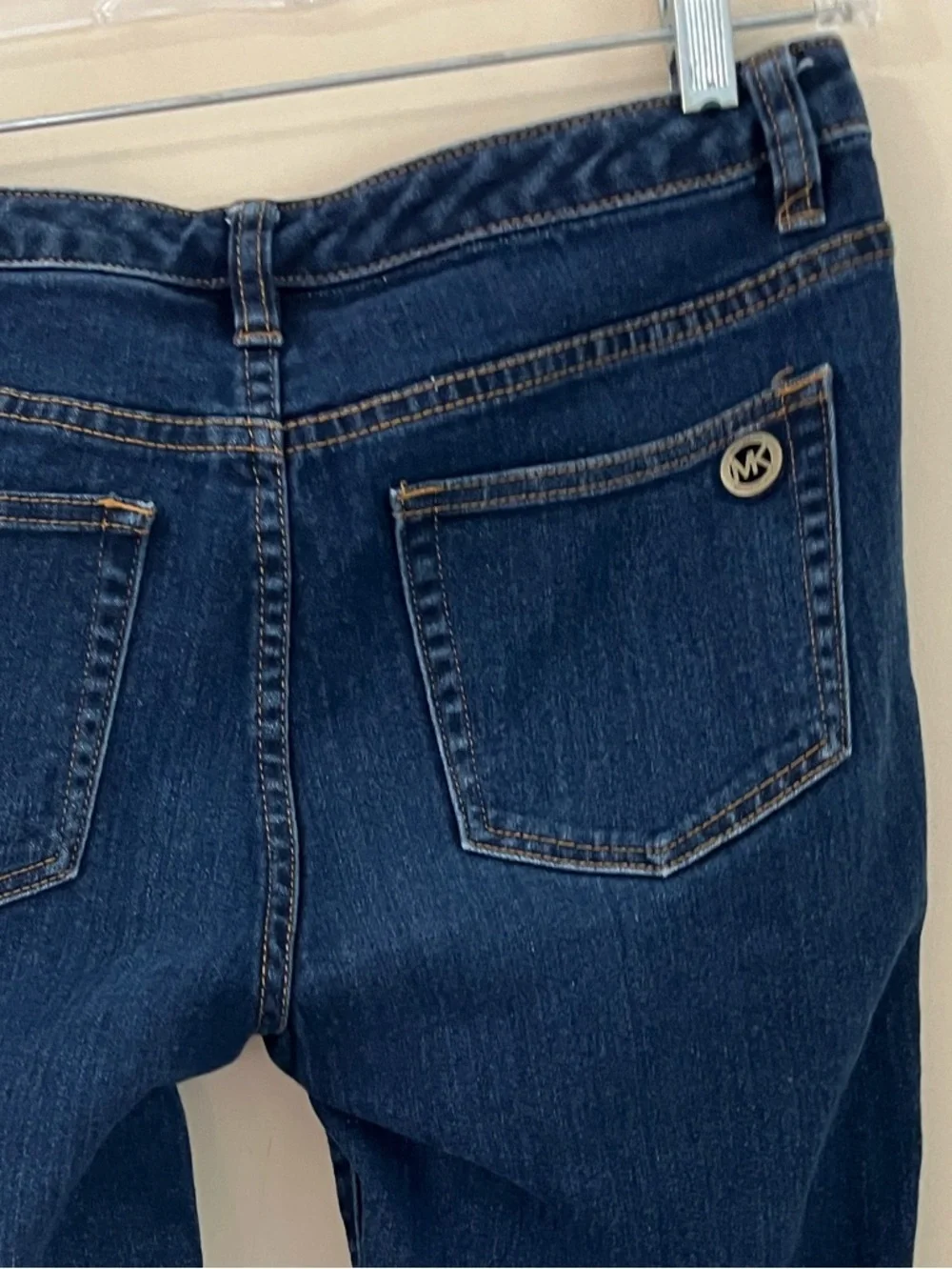 MICHAEL KORS Blue Dark Wash 5 Pocket Cropped Cuffed Skinny Jeans 6